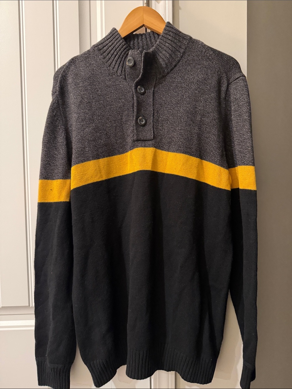 American Eagle Fisherman Sweater Wool Large Tall